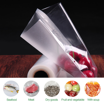 Black Printed Embossed Vacuum Sealer Bags 6x10 Inches BPA Free Precut 100Pcs Pack