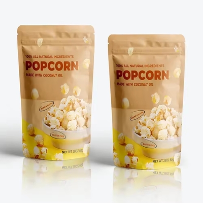 Stand Up Zipper Packaging Pouch With Tin Tie For Easy Sealing And Opening
