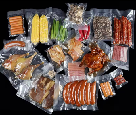 Transparent Vacuum Food Packaging Embossed Nylon Fresh-Keeping Packaging Bag Food And Fruit Gravure Printing Surface
