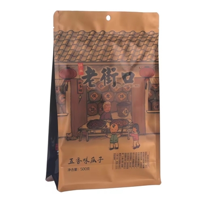 Custom Clear Paper Stand Up Pouches With Zipper For Food Packaging
