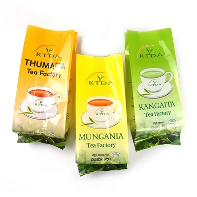 Custom Printed Laminated 240g 500g Waterproof Plastic Bag Pouch Back Seal Foil Food Grade Tea Packaging Bags Side Gusset