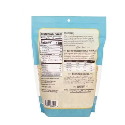 BOPP PET CPP Vacuum Packaging Pouch For Nuts Seed Food Whole Grain Oat