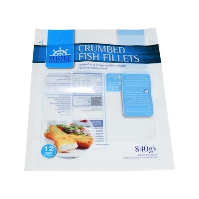 Custom Printed Logo Hot Seal Bags  Three Side Sealed Frozen Food Storage Plastic Vacuum Bags For Meat Packaging