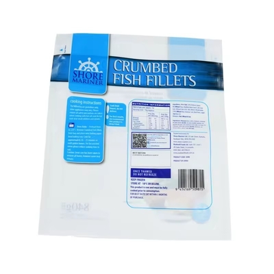 Custom Printed Logo Hot Seal Bags  Three Side Sealed Frozen Food Storage Plastic Vacuum Bags For Meat Packaging