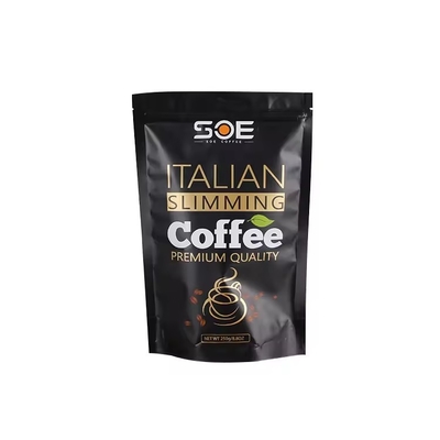Custom Logo Standing Resealable Aluminium Foil Plastic Packaging Food Pouch With Zipper Coffee Bean Mylar Bags