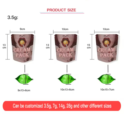 Custom 1g 3.5 G 7g Printed Laminated Plastic Edible Pouch Smell Proof Bag Packaging Zipper Stand Up Eatable Mylar Bags