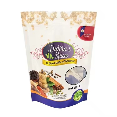 Resealable Zipper Food Packaging Bags Stand Up Pouch Custom Spice Powder Packaging Plastic Bag