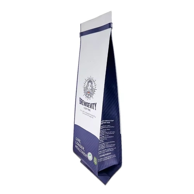 1kg 2kg Laminated Side Gusset Pouch Custom Logo Printing Coffee Powder Bag With Tin Tale