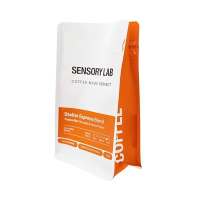 Custom Printed 250g 340g 500g  Biodegradable Side Gusset Pouch Plastic Mylar Foil Packaging Flat Bottom Bag