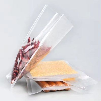 Heavy Duty Transparent Vacuum Embossed Sealer Bags For Food Saver Nylon Plastic Packaging Large Clear Vacuum Sealer Bag