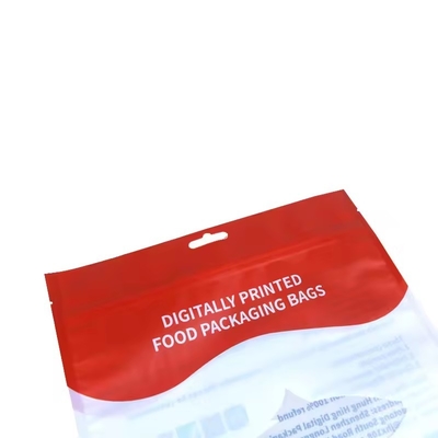 Printed Mylar Zip Lock Bag Snack Packaging Bag Stand Up Pouch For Food Snack Reusable Holographic Packaging Bags