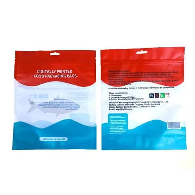 Printed Mylar Zip Lock Bag Snack Packaging Bag Stand Up Pouch For Food Snack Reusable Holographic Packaging Bags