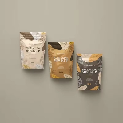 Resealable Food Grade Packaging Stand Up Pouch Matt Surface Zipper Bag With Valve Foil Ziplock Coffee Bag