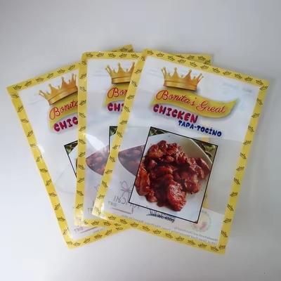 Laminated Custom Printed Transparent Plastic Mylar Sea Food Packaging Vacuum Sealed Frozen Pouch Bag