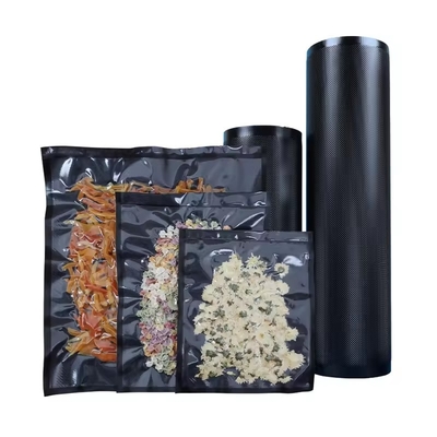 Vacuum bag textured and embossed food saver vacuum sealer bags transparent/black vacuum bag