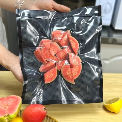 Vacuum bag textured and embossed food saver vacuum sealer bags transparent/black vacuum bag