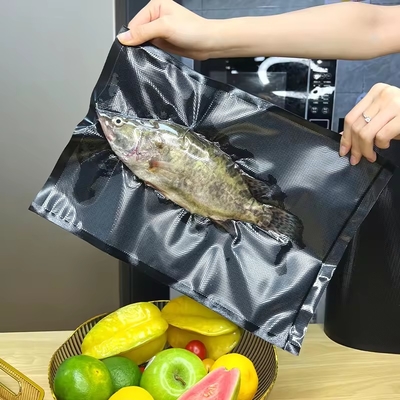 Vacuum bag textured and embossed food saver vacuum sealer bags transparent/black vacuum bag