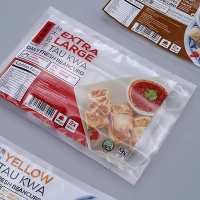 Custom Print Food Packaging Bag Three Side Sealing Bag Nylon Packaging Frozen Food Bag From Dumpling Seafood Shrimp