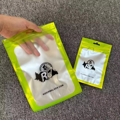 100 Pieces Mylar Smell Proof Resealable Bags With Clear Window Zip Lock Closure Jewelry Transparent Plastic Bag