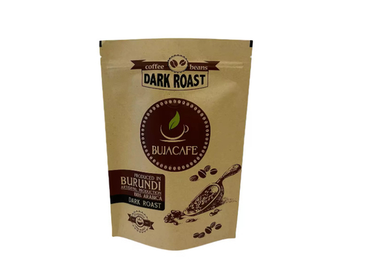 Compostable Biodegradable Standup Flat Bottom Kraft Paper Food Packing Zipper Pouch Custom Printed Coffee Bag With Valve