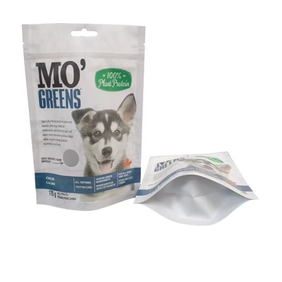 Customization Logo Resealable Dog Food Bags Zipper Bag With Window Pet Snacks Stand Up Pouch
