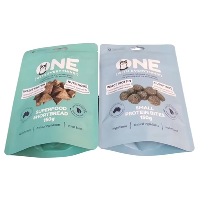 Customization Logo Resealable Dog Food Bags Zipper Bag With Window Pet Snacks Stand Up Pouch