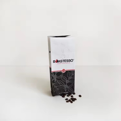 Custom Biodegradable Factory Wholesale Kraft Paper Coffee Bean Side Gusset Packaging Bag Black Bag