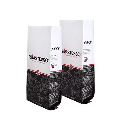 Custom Biodegradable Factory Wholesale Kraft Paper Coffee Bean Side Gusset Packaging Bag Black Bag