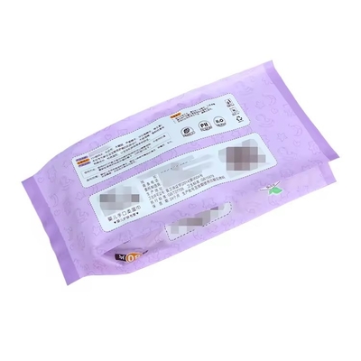 Custom Logo Side Gusset Plastic Flat Skincare Wet Wipes Packaging Film Bag For Baby Wet Tissue Packaging Bag