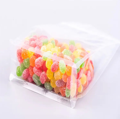 Custom Flat Bottom Eight Side Seal Clear Transparent Zip Lock Dry Fruit Food Rice Packaging Plastic Stand Up Pouch