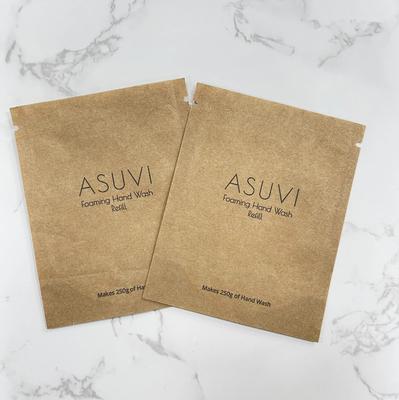Custom Printing Zipper Tea Sachet Biodegradable Paper Pouch Packaging Bags
