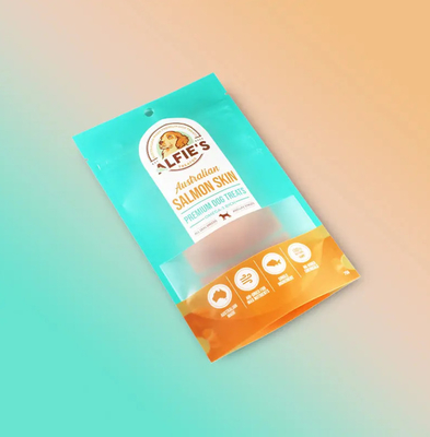 Custom Design Packaging Zipper Pouch Plastic Package Pouch Logo Pet Snack Food Dog Treat Cat Plastic Pet Snack Bag