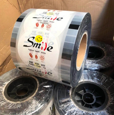 Custom Clear Boba Tea Cup Packaging Roll Plastic Bubble Sealing Film For Coffee Wine Soda Mineral Water Whisky