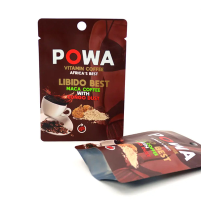 Matte Three Side Sealed Food Bags Pack With Round Hole Aluminum Foil Waterproof Sealing Plastic Pouch