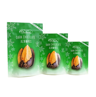 Custom Printing Stand Up Pouch Zipper Nut Package Plastic Snack Almonds Cashew Nuts Packaging Bags