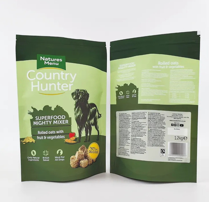 Custom Printed Plastic Bag Big Size 5kg 10kg 15kg Stand Up Pouch Mylar Reusable Zipper Dog Pet Food Packaging Bags