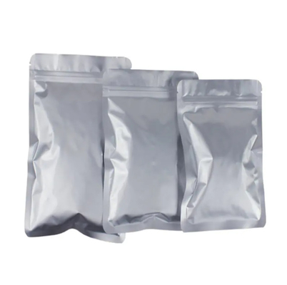 Hotsale Food Grade Resealable Plastic Sealing Zipper Silver Pouch Mylar Zip Lock Packaging Print Custom Aluminum Bag