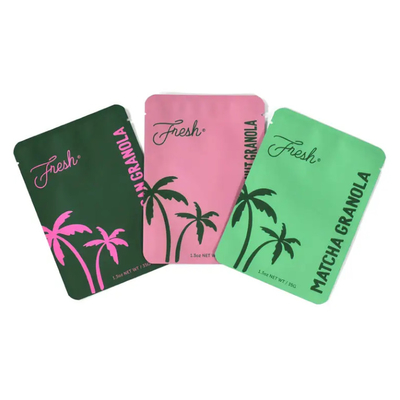Custom Printed Laminated Aluminum Foil Zip Lock Bags With Logos Mini Flat Pouch Recyclable 3 Side Seal Zipper Bag