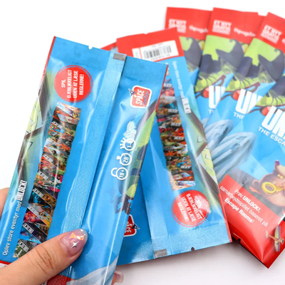 3 Side Seal Customized Printing Snack Packaging Plastic Bag Heat Sealable Sachet / Back Sealed Plastic Bag