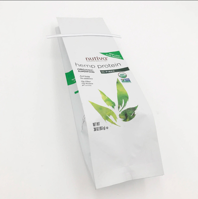 Customized 5 Kgs Packaging Flat Bottom Standing Zip Side Gusset Bag Pouch