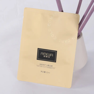 Small Mini Aluminum Foil Cosmetic Sample Sachets 3 Side Sealed Flat Pouch Bag For Skincare Lotion Cream Packet