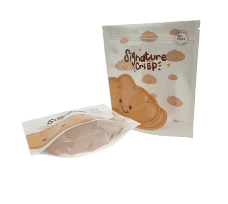 Custom Printed Plastic Biscuit Packaging Bags With Ziplock Plantain Chips Cookie Package Pouch