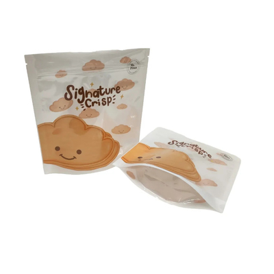 Custom Printed Plastic Biscuit Packaging Bags With Ziplock Plantain Chips Cookie Package Pouch
