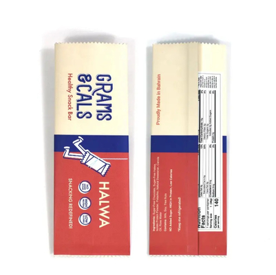 Custom Printed Serrated Edges Back Side Seal Plastic Food Sachet Biscuit Chocolate Cereal Bar Packaging Mylar Bag