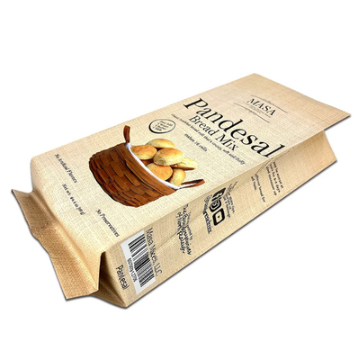 Plastic Packaging Bag Food Grade Custom Printing Side Gusset Bag For Bread Mix Packaging Bag
