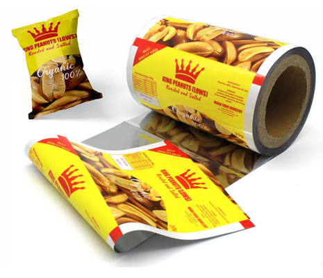 Factory Of Plastic Print Film Roll Used For Snacks/Potato Chips/Nuts Packaging, Laminated Small Bag Snack Packaging Film Roll
