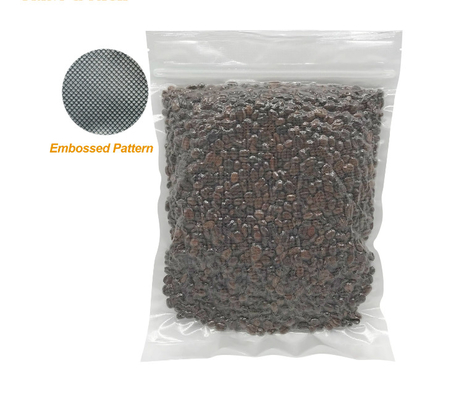 Factory OEM Custom Food Storage Double Zipper Embossing Nylon Vacuum Seal Bags