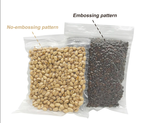 Factory OEM Custom Food Storage Double Zipper Embossing Nylon Vacuum Seal Bags