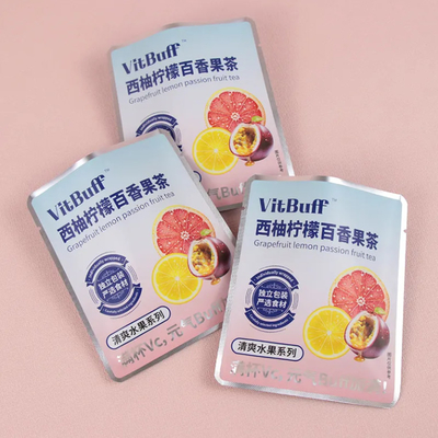 Custom Small Heat Sealable Three Side Seal Fruit Matte Sachet Empty Tea Sachet Bag For Tea Moisture Proof Zipper Bag