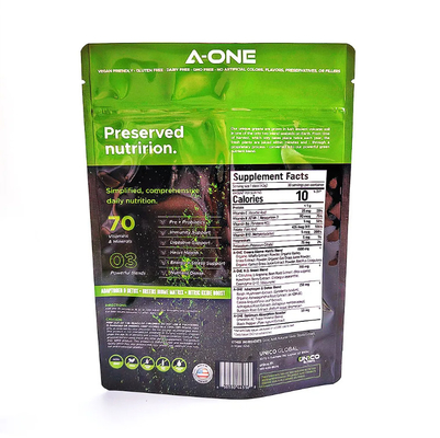 Custom Branded Protein Supplement Powder Advanced Pack OEM ODMl Drinks Supplement Powder Packaging Stand Up Pouch
